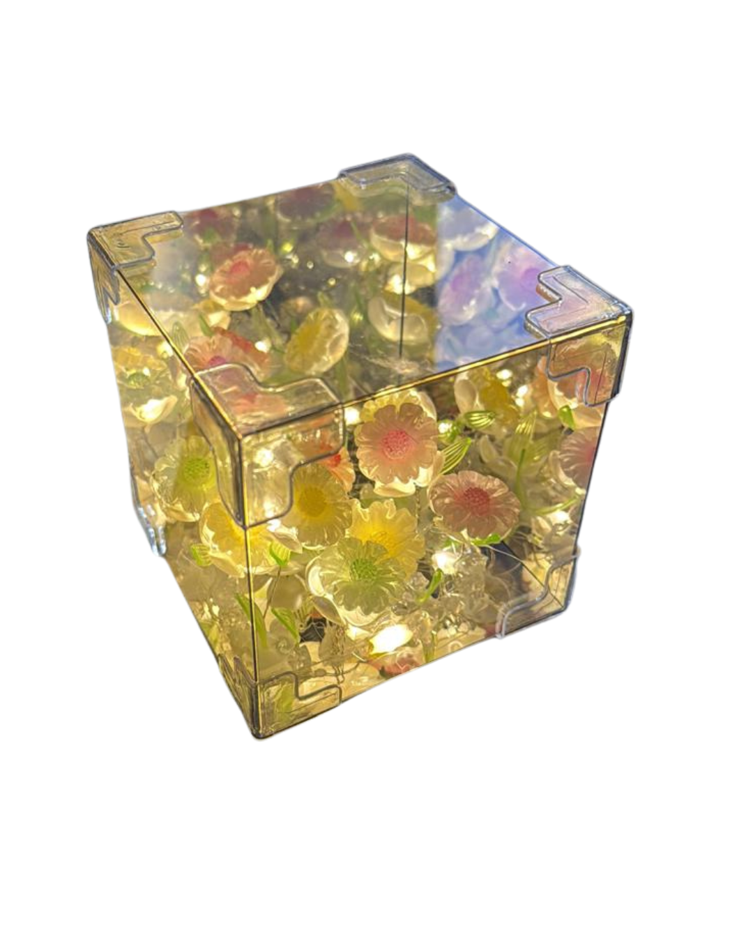 Lampara De Girasoles Cubo Infinito