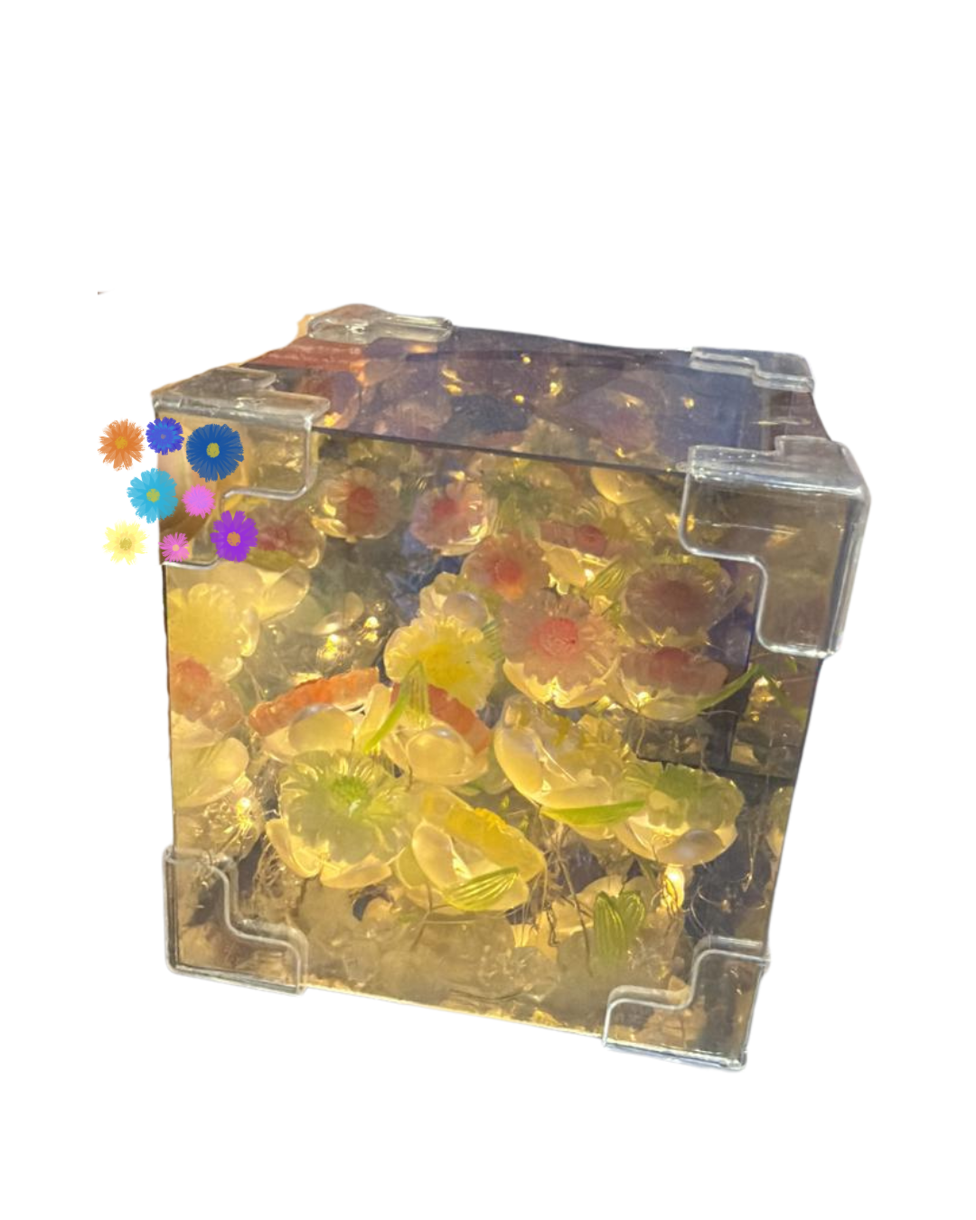 Lampara De Girasoles Cubo Infinito