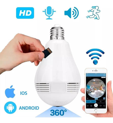 Camara Bombillo Fijo V380 Espia